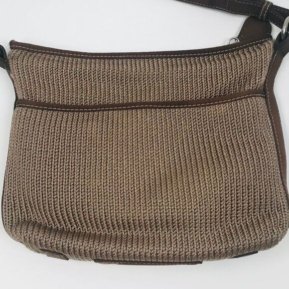 Vintage Y2K Brown Cottagecore Woven Boho Shoulder Bag Purse - Picture 2 of 8
